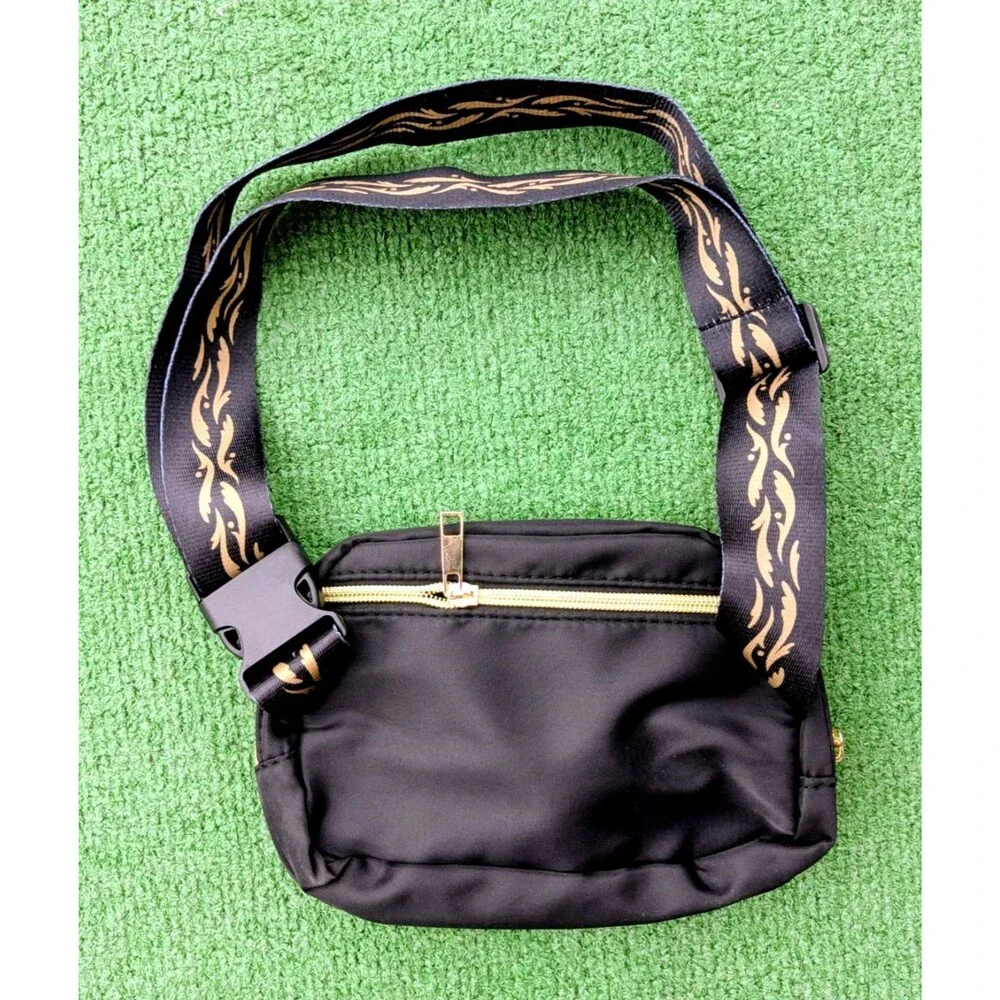 Vegas Golden Knights VGK Logo Crossbody Zipper Adjustable Accessory Bag NWT